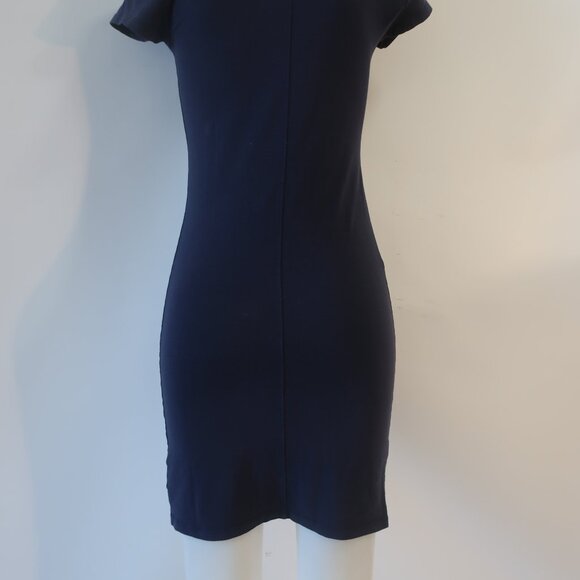 Womens ATM Anthony Thomas Melillo Navy Blue Short Sleeve Mini T-Shirt Dress M - Picture 10 of 11